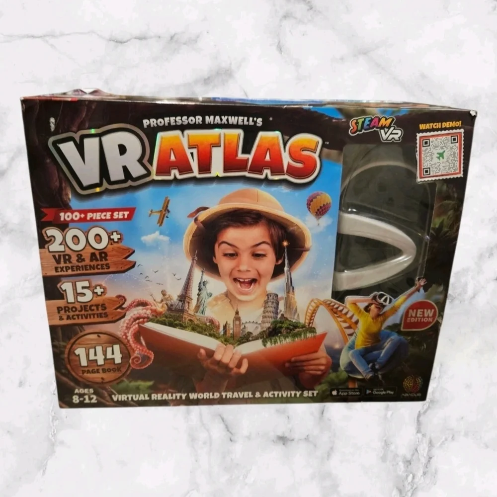 Professor Maxwell's VR Atlas - Virtual Reality Kids Science Kit, Book and Int...